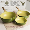 Picture of FOUR SEASONS Olive Green Wood Wok Pan Series